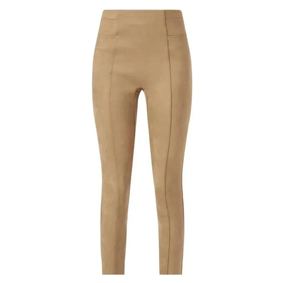SPANX Faux Suede Leggings Size L Camel - Picture 1 of 10